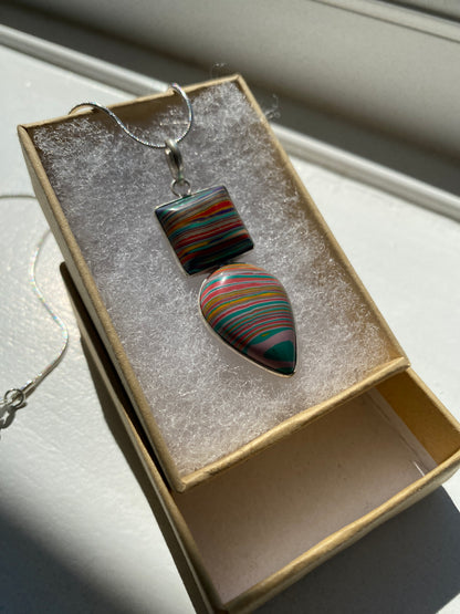 Fordite Pendant Necklace