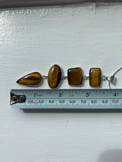 4-Stone Tiger's Eye Pendant