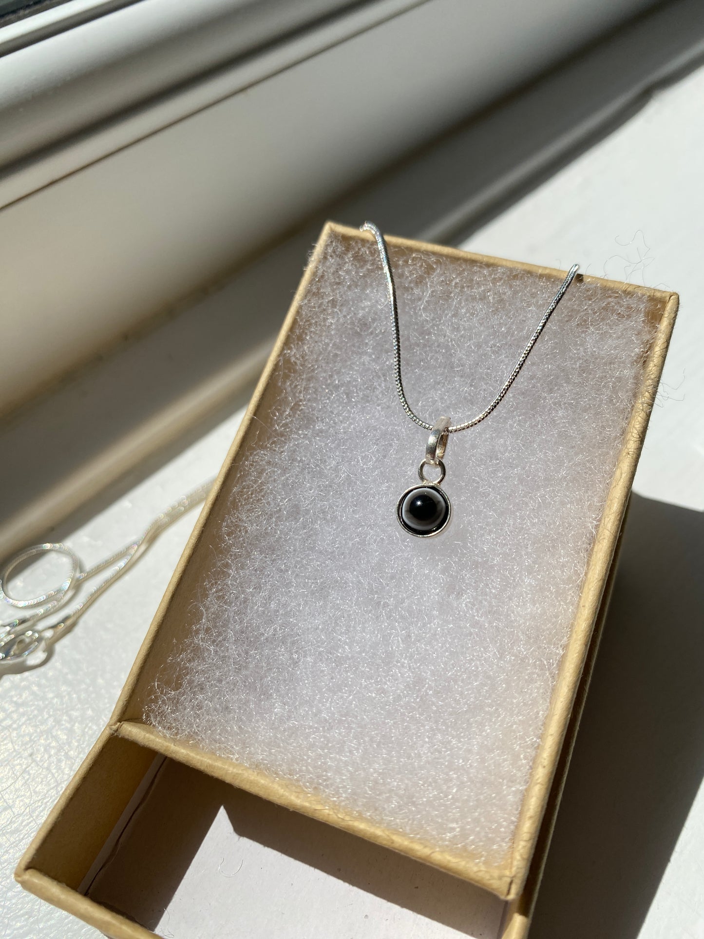 Sterling Silver 'Eye' Necklace