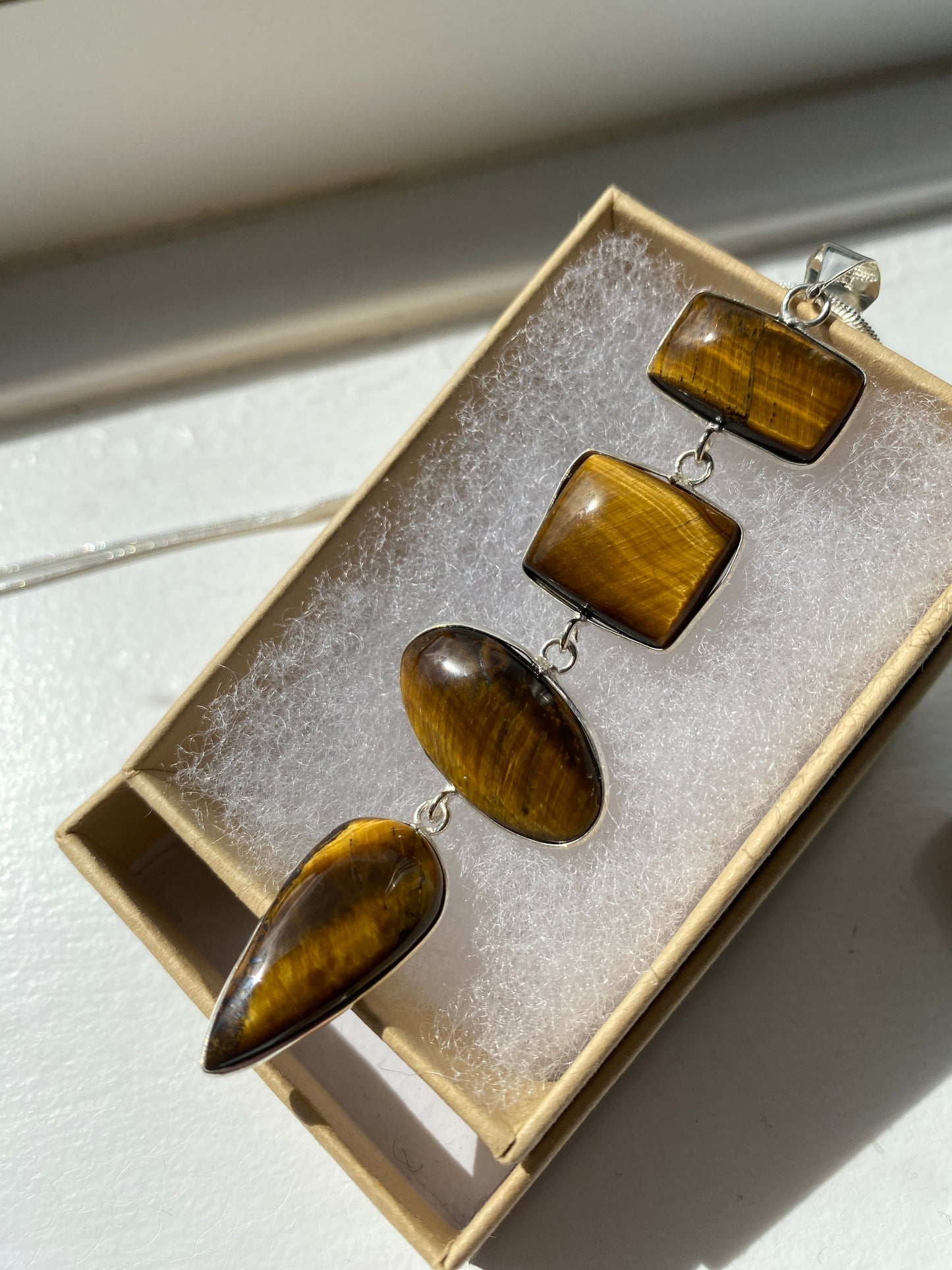 4-Stone Tiger's Eye Pendant
