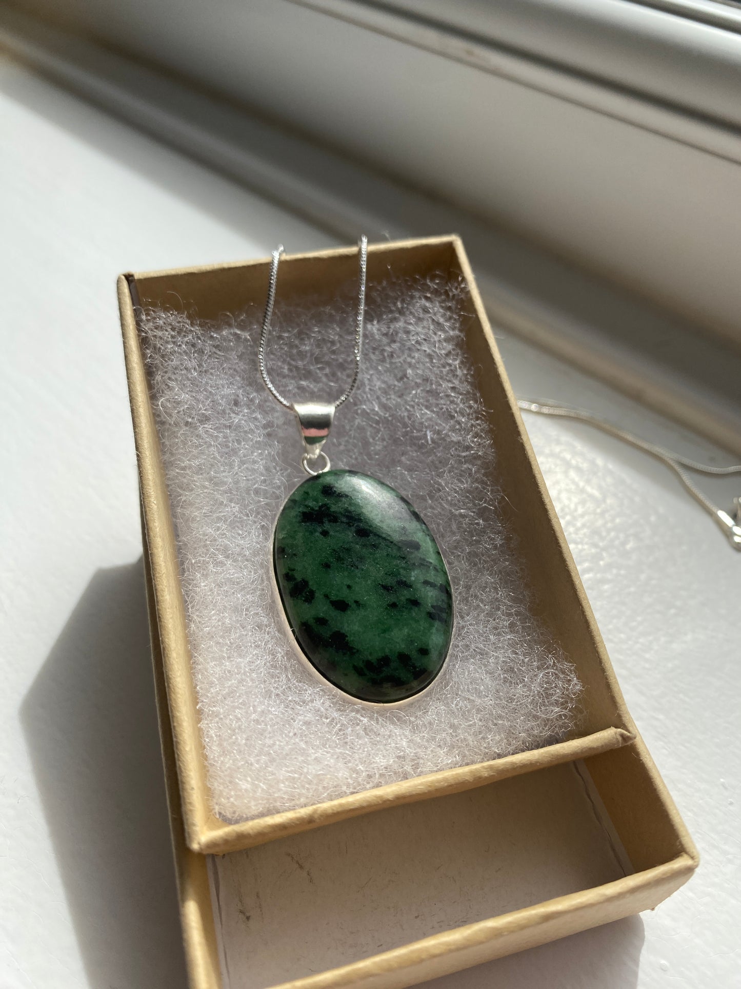 Green Malachite Pendant Necklace