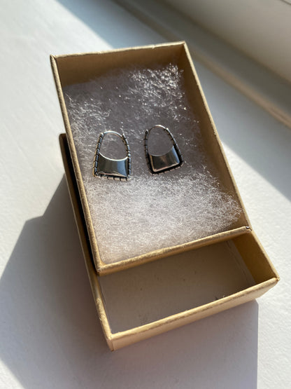 Silver Handbag/ Padlock Earrings