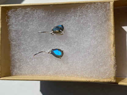 Labradorite Silver Earrings