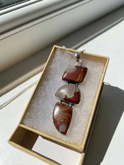Picture Jasper Pendant Necklace