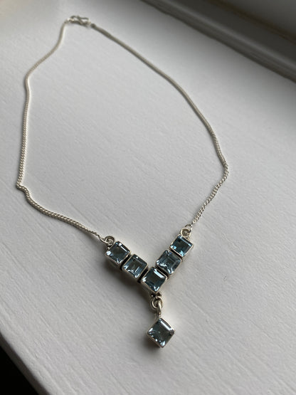 Blue Topaz & Silver Necklace