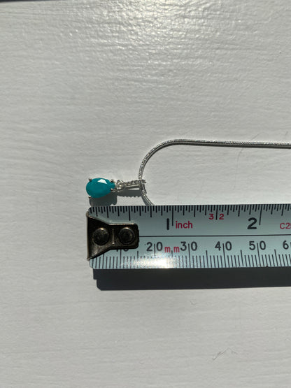 Turquoise Silver Pendant Necklace
