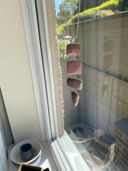 Pink Thulite Pendant Necklace