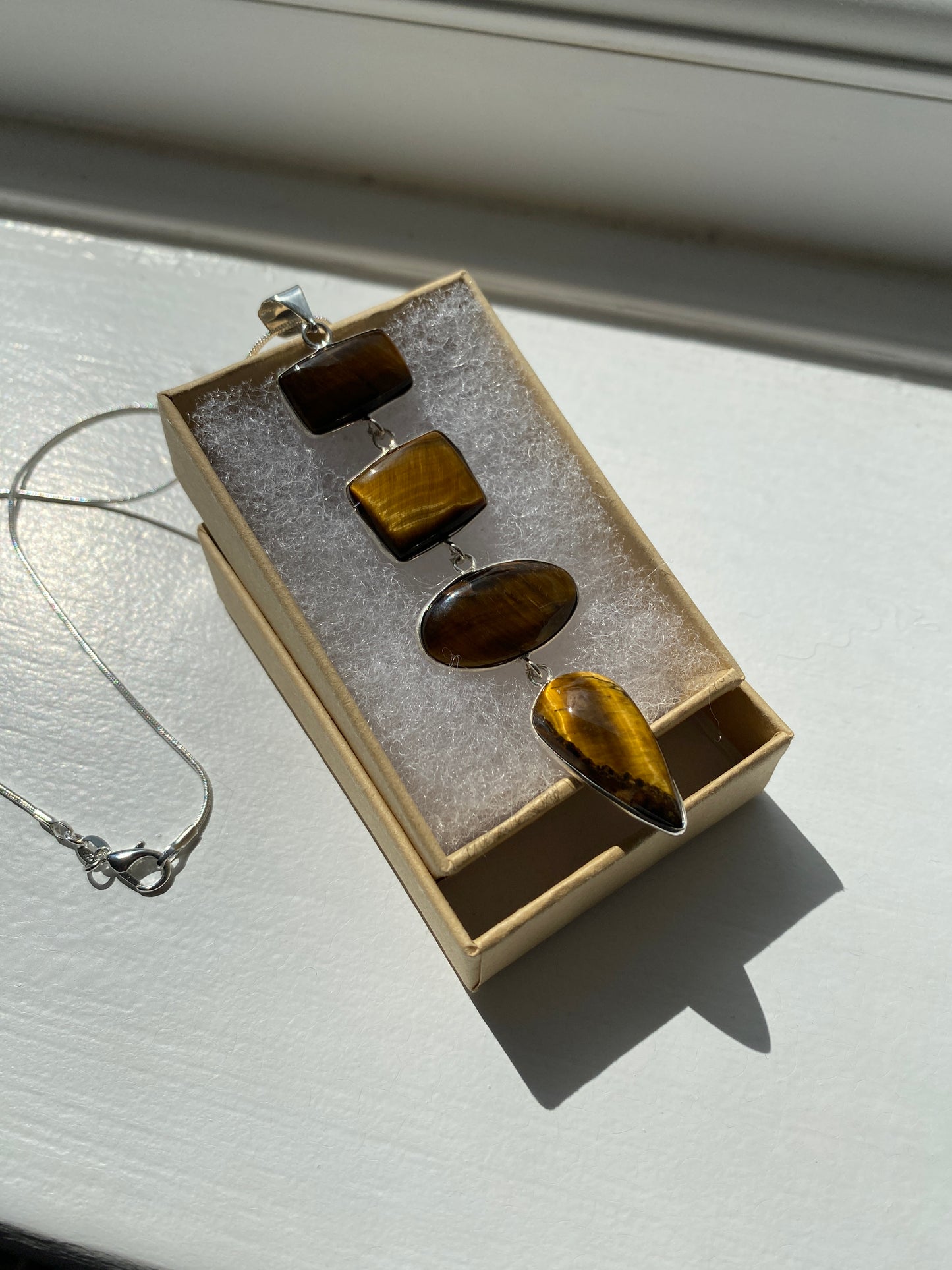 4-Stone Tiger's Eye Pendant