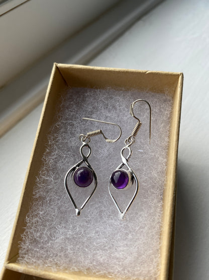 Silver & Amethyst Earrings