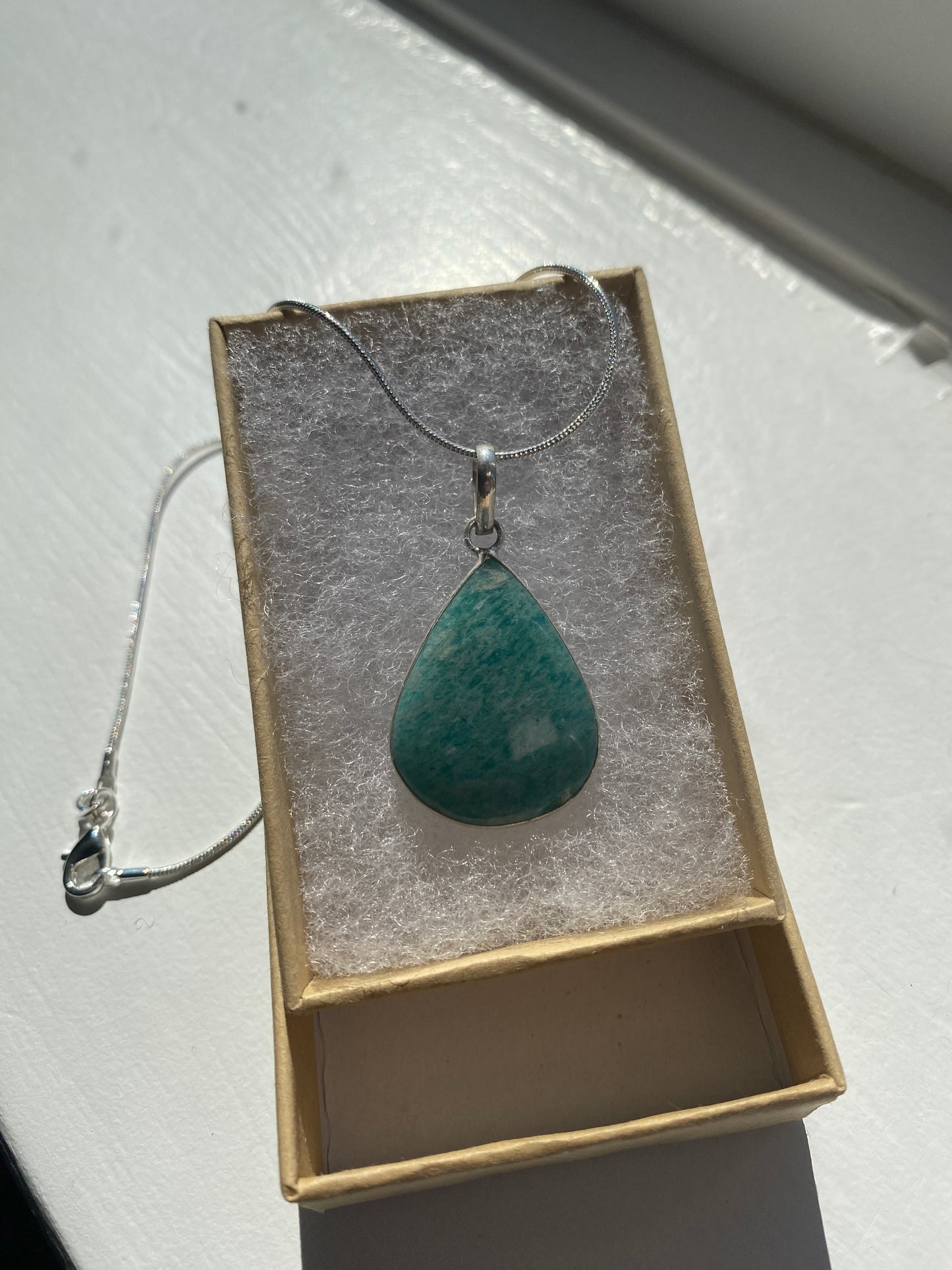 Pear Shaped Amazonite Pendant