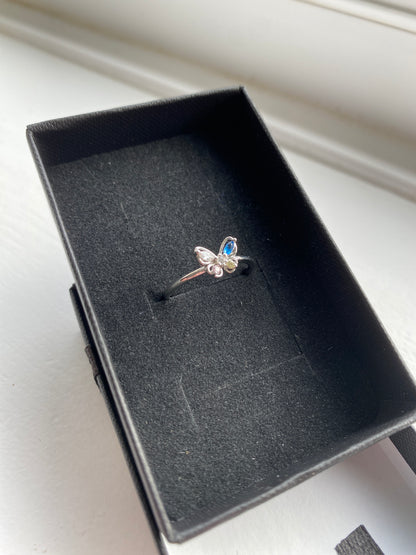 Silver Butterfly Ring
