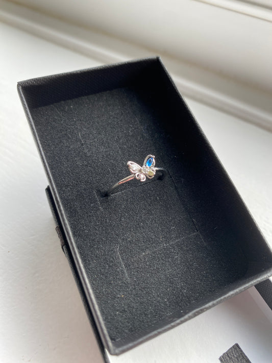 Silver Butterfly Ring