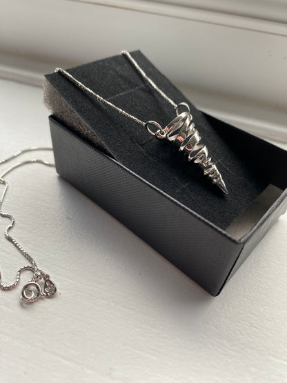 Silver Typhoon Pendant Necklace