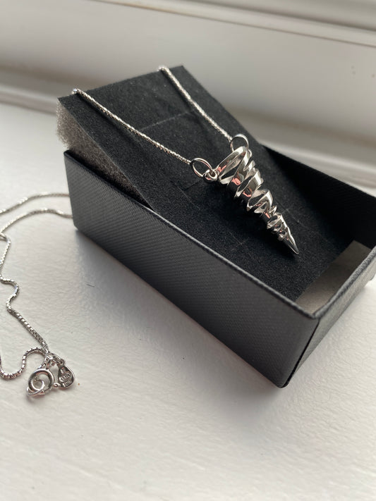 Silver Typhoon Pendant Necklace