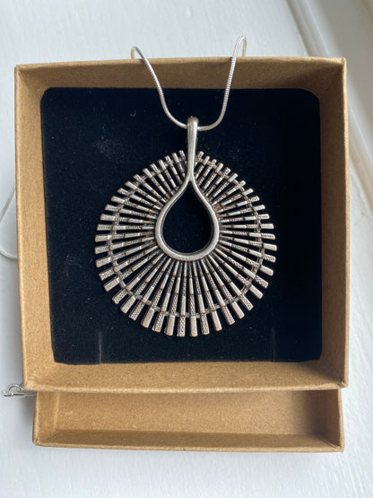 Silver 'Pheasant' Pendant Necklace