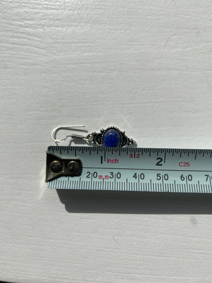 Silver and Blue Lapis Earrings