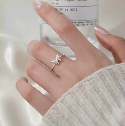 Silver Butterfly Ring