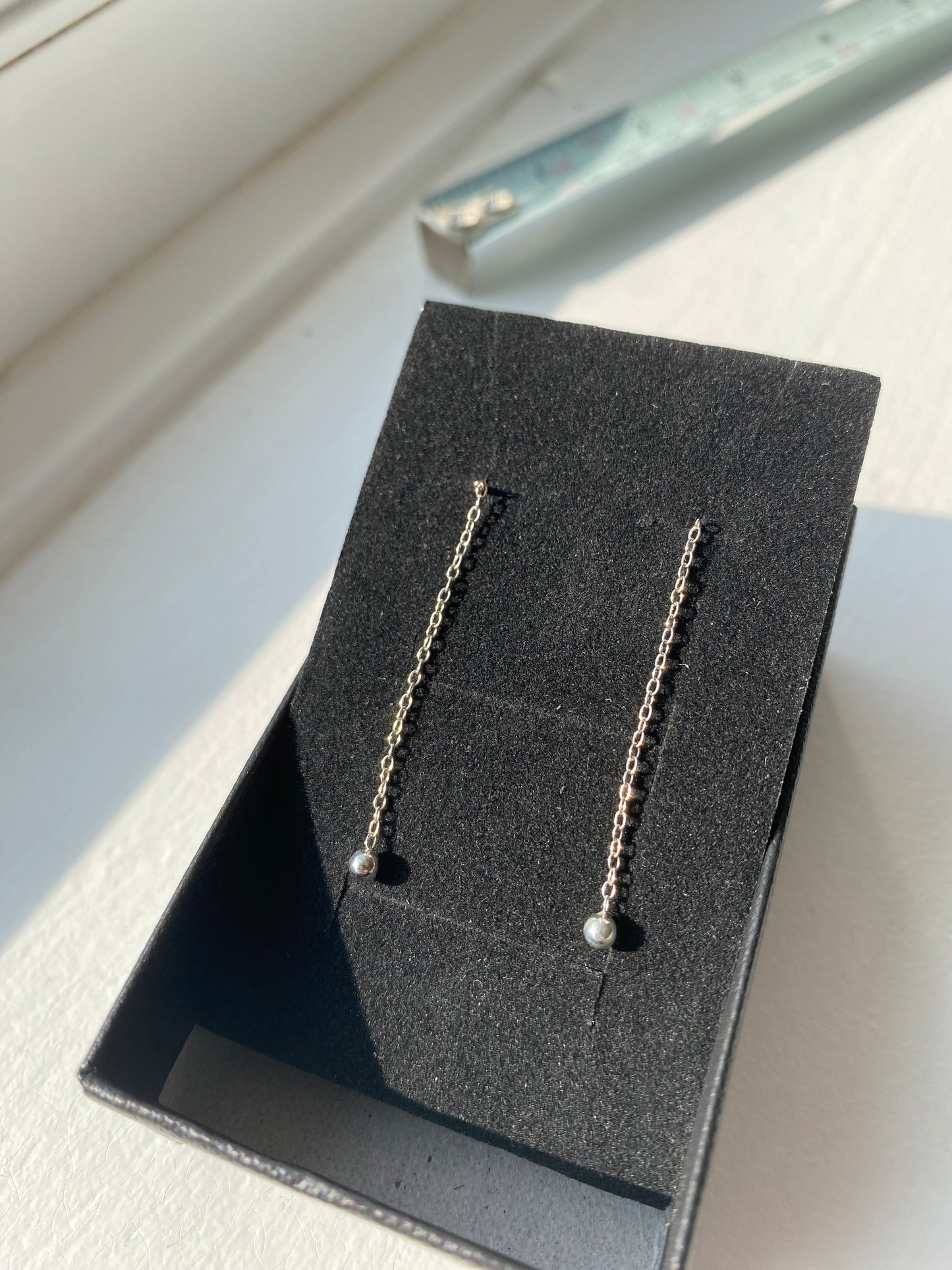 Silver Threader Bauble Earrings