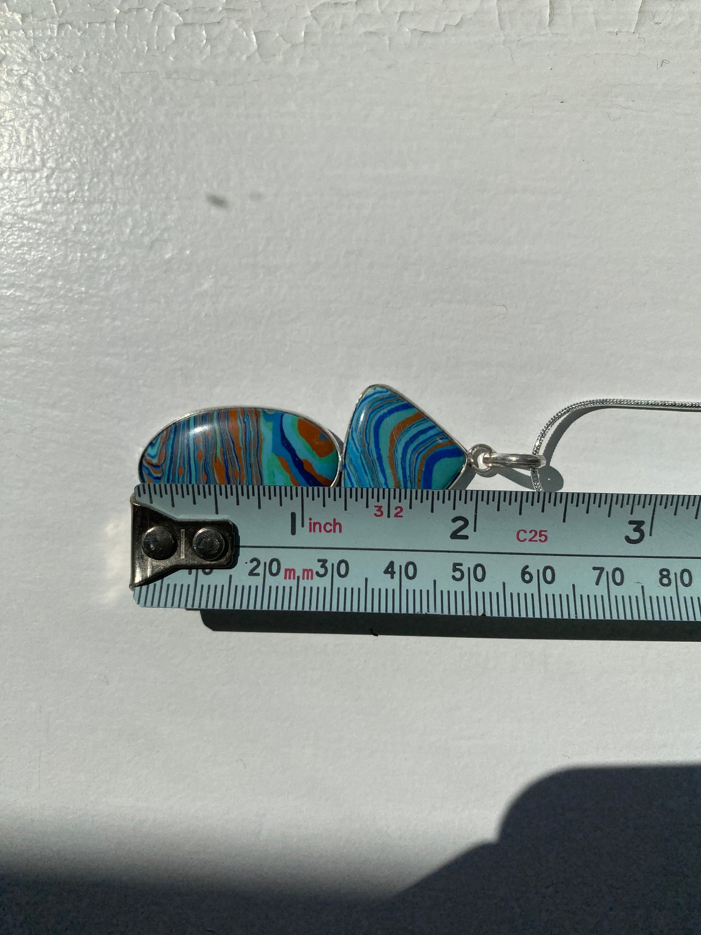 Detroit Agate Pendant Necklace