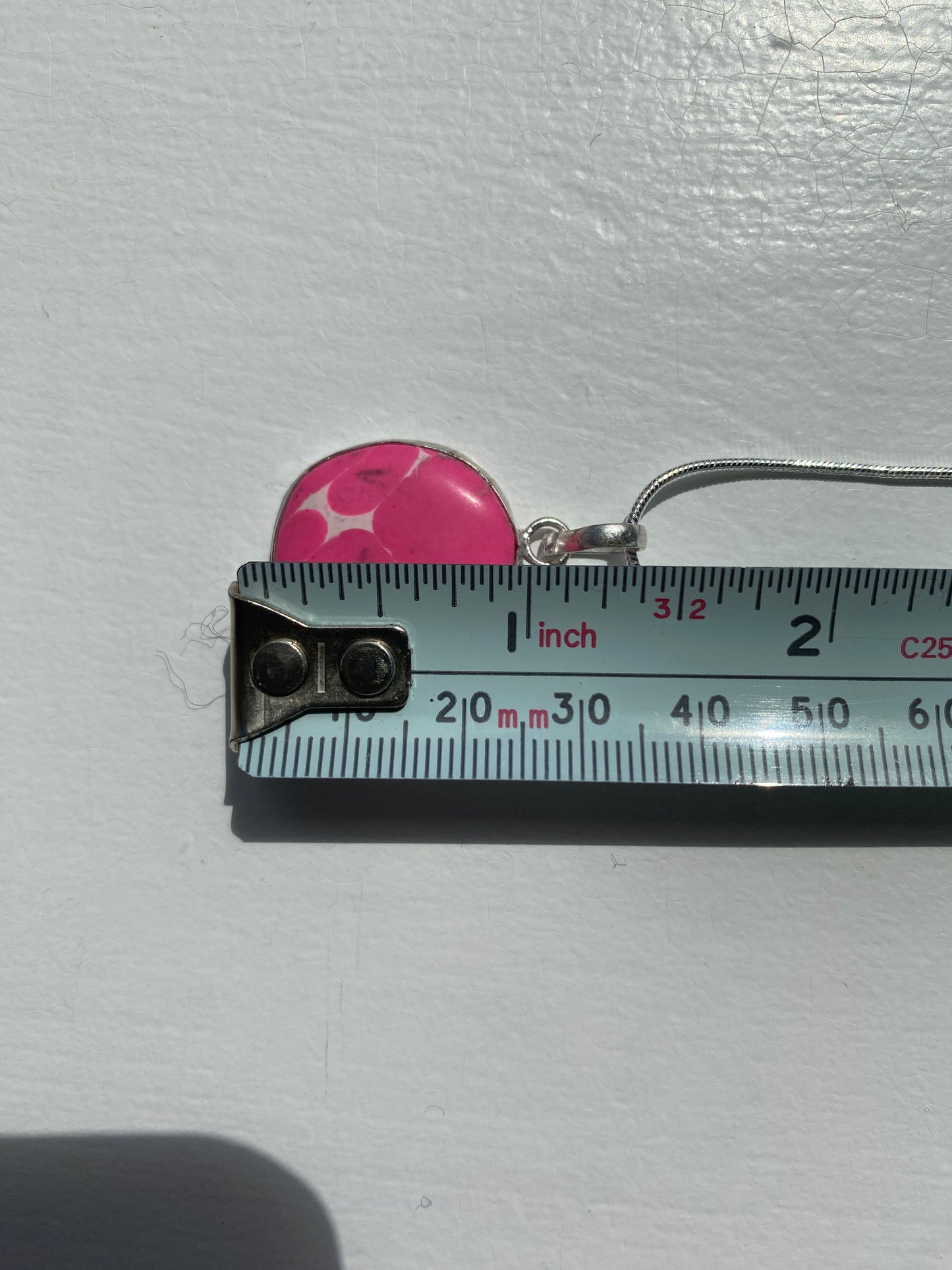 Pink & White Marbled Pendant