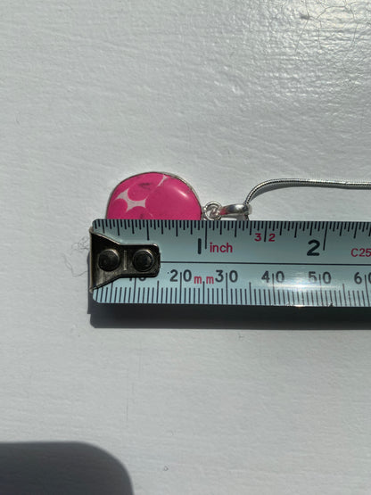 Pink & White Marbled Pendant
