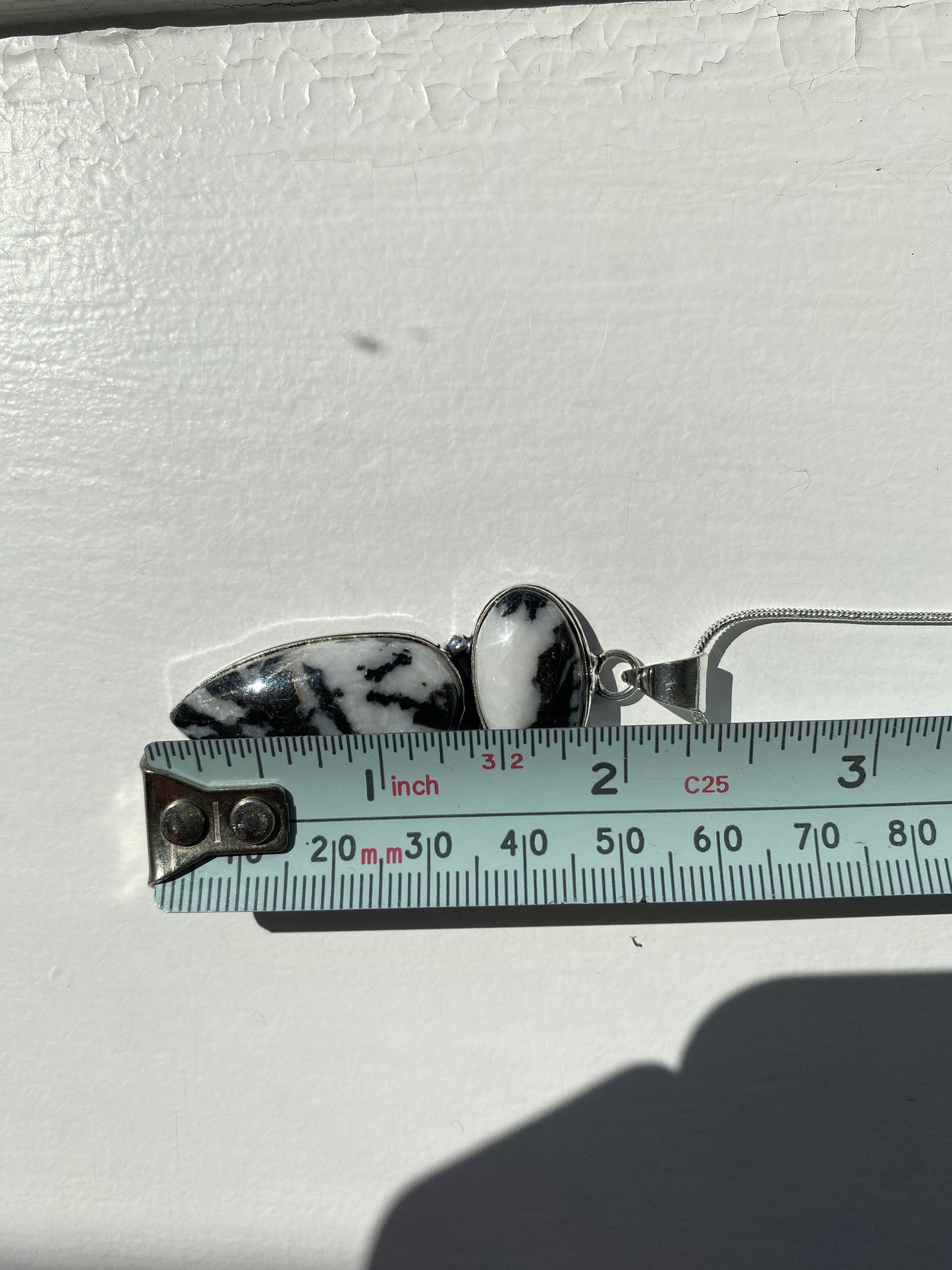 Snowflake Obsidian Pendant Necklace