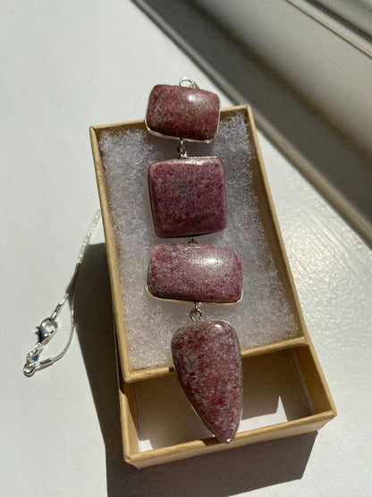 Pink Thulite Pendant Necklace