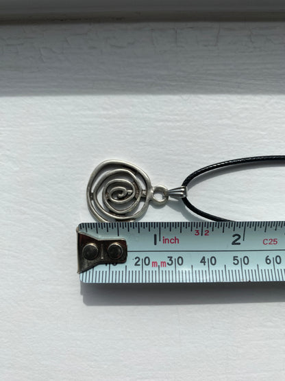 Silver Spiral Pendant Necklace