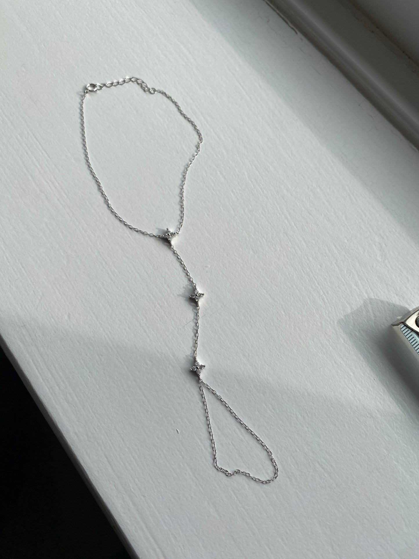 Sterling Silver Finger Chain Bracelet