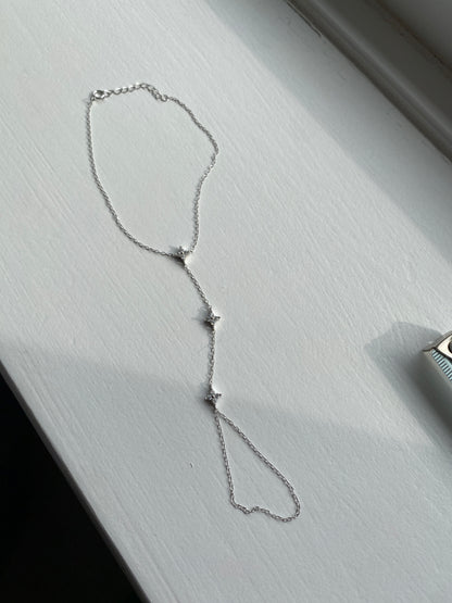 Sterling Silver Finger Chain Bracelet