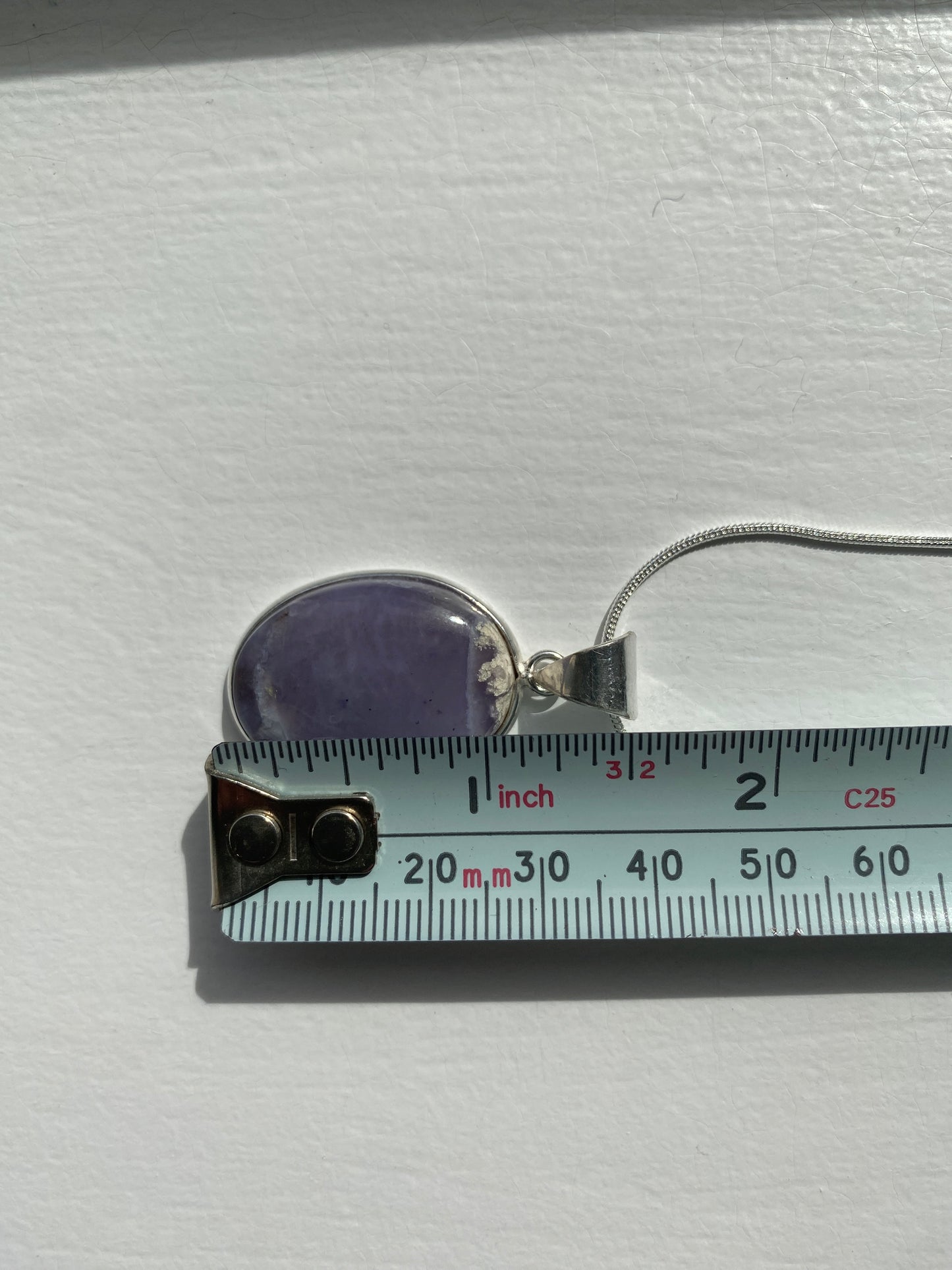 Purple Chalcedony Pendant Necklace