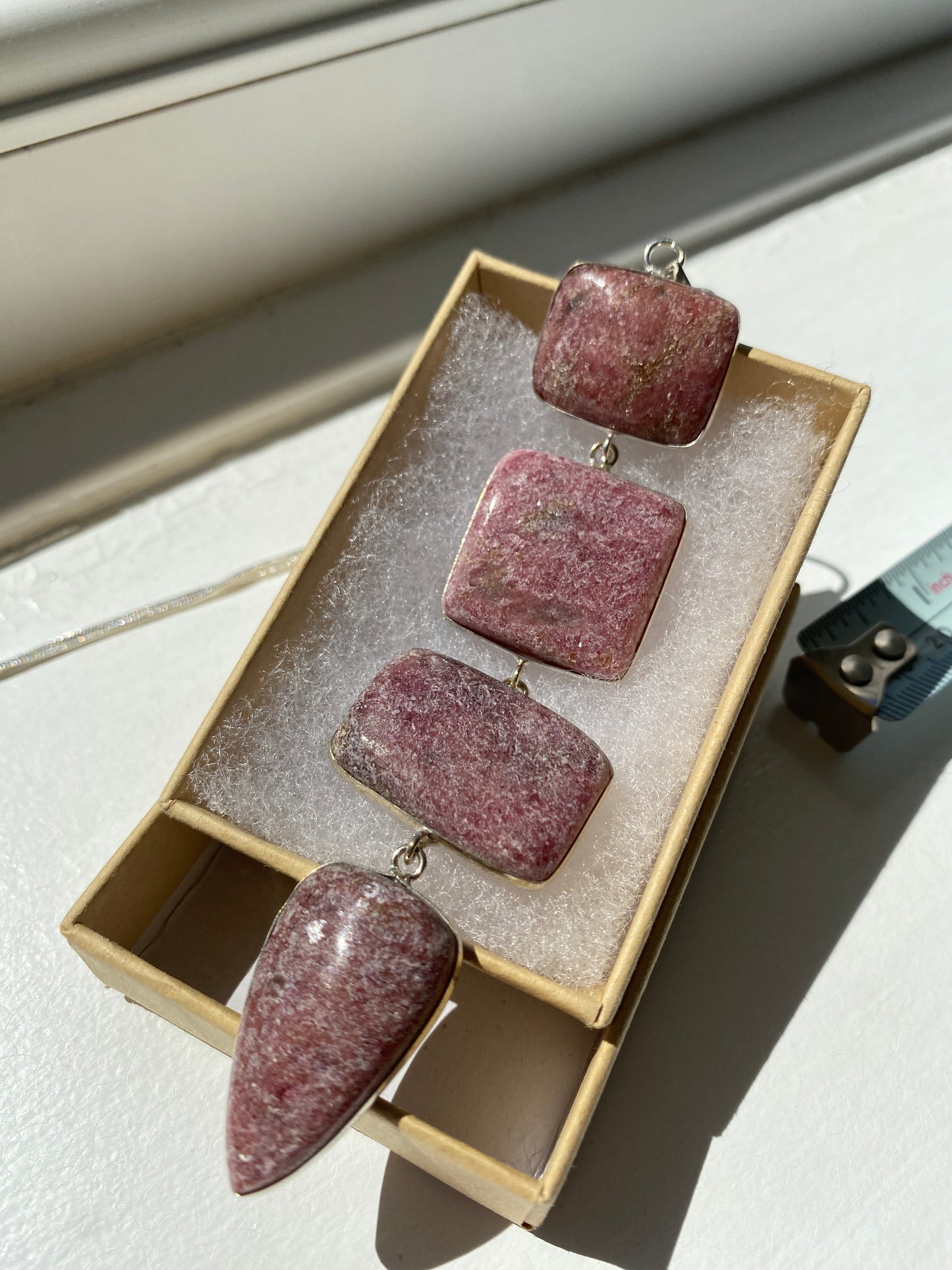 Pink Thulite Pendant Necklace