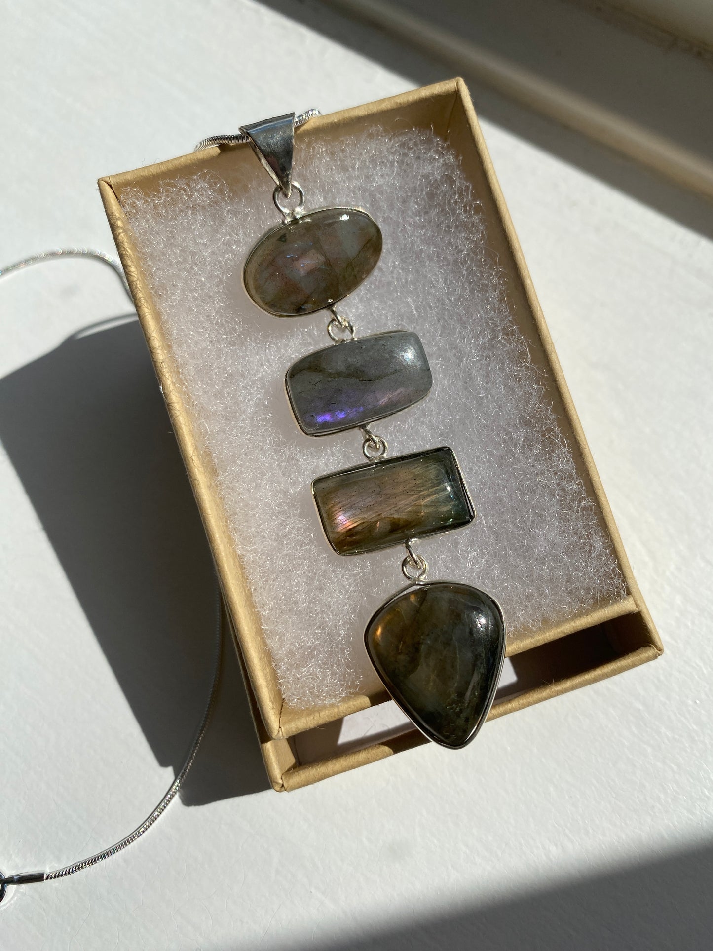 Iridescent Labradorite Pendant Necklace
