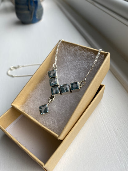 Blue Topaz & Silver Necklace