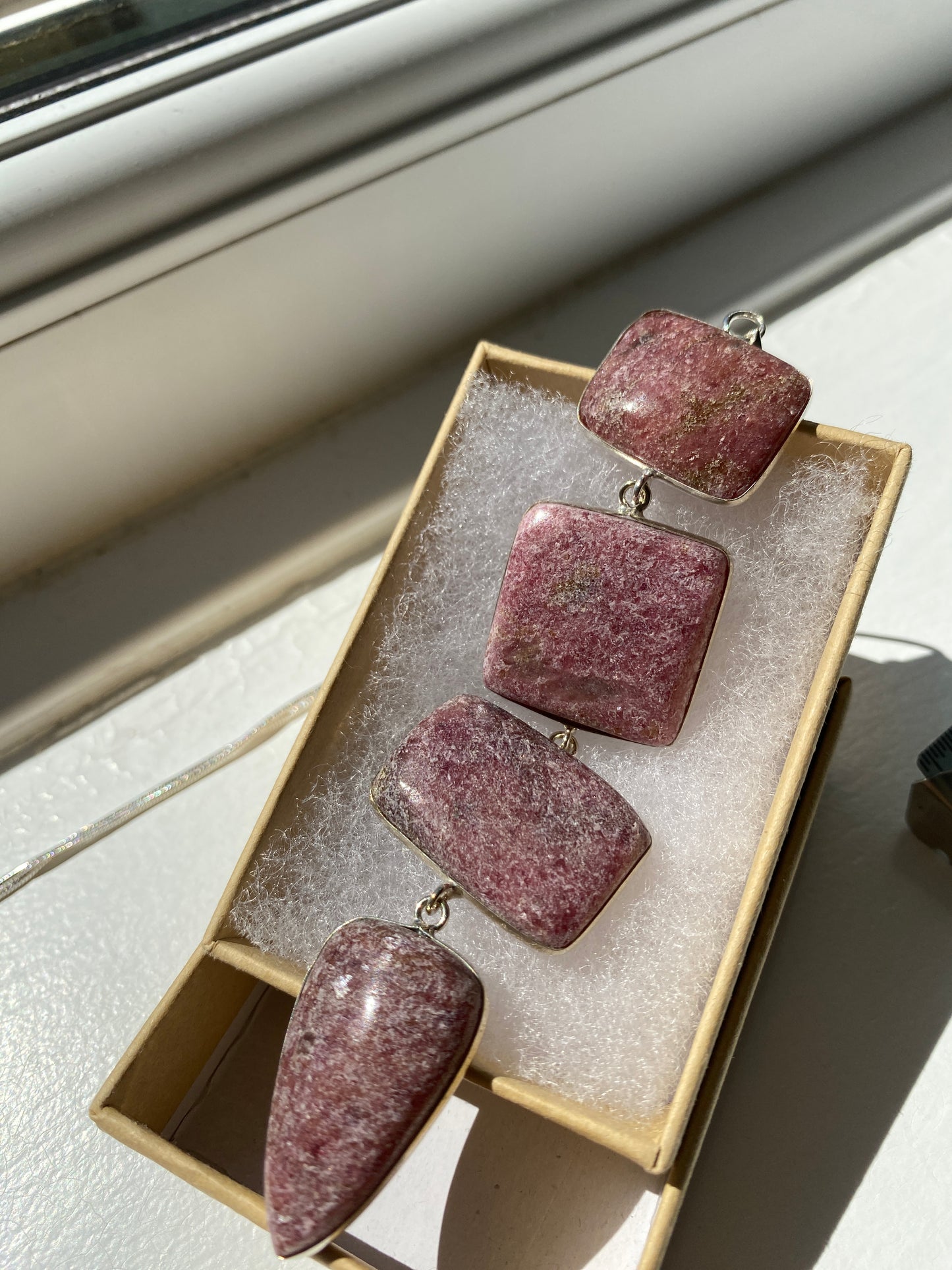 Pink Thulite Pendant Necklace