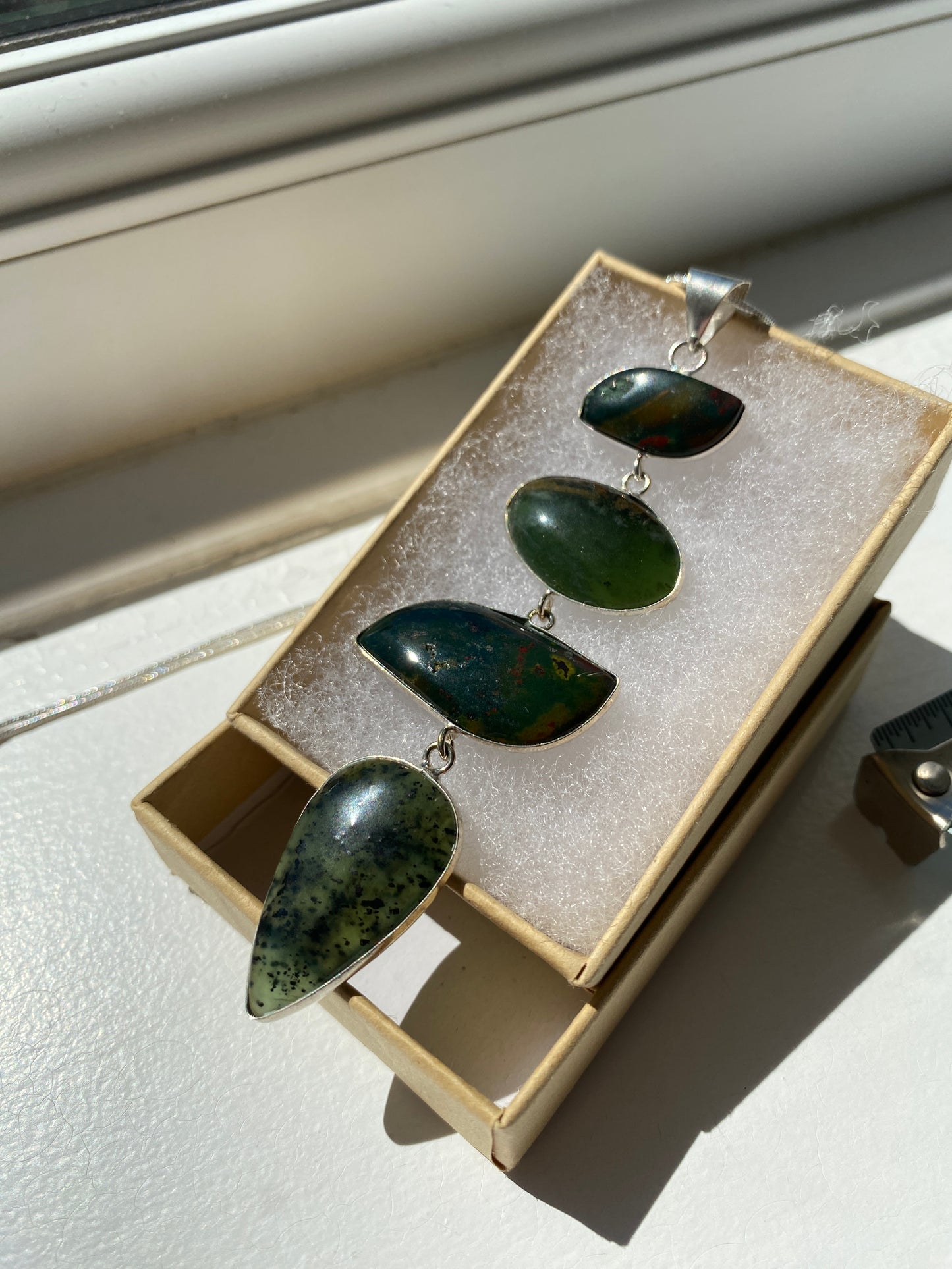 Bloodstone Jasper Pendant Necklace