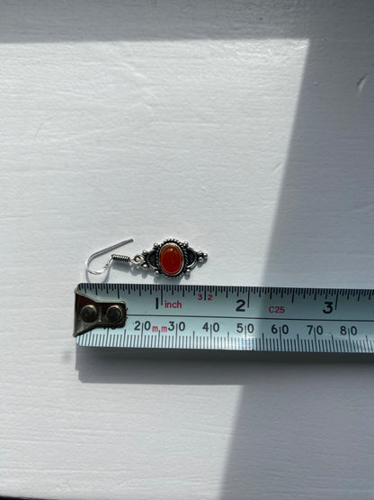 Silver Carnelian Earrings