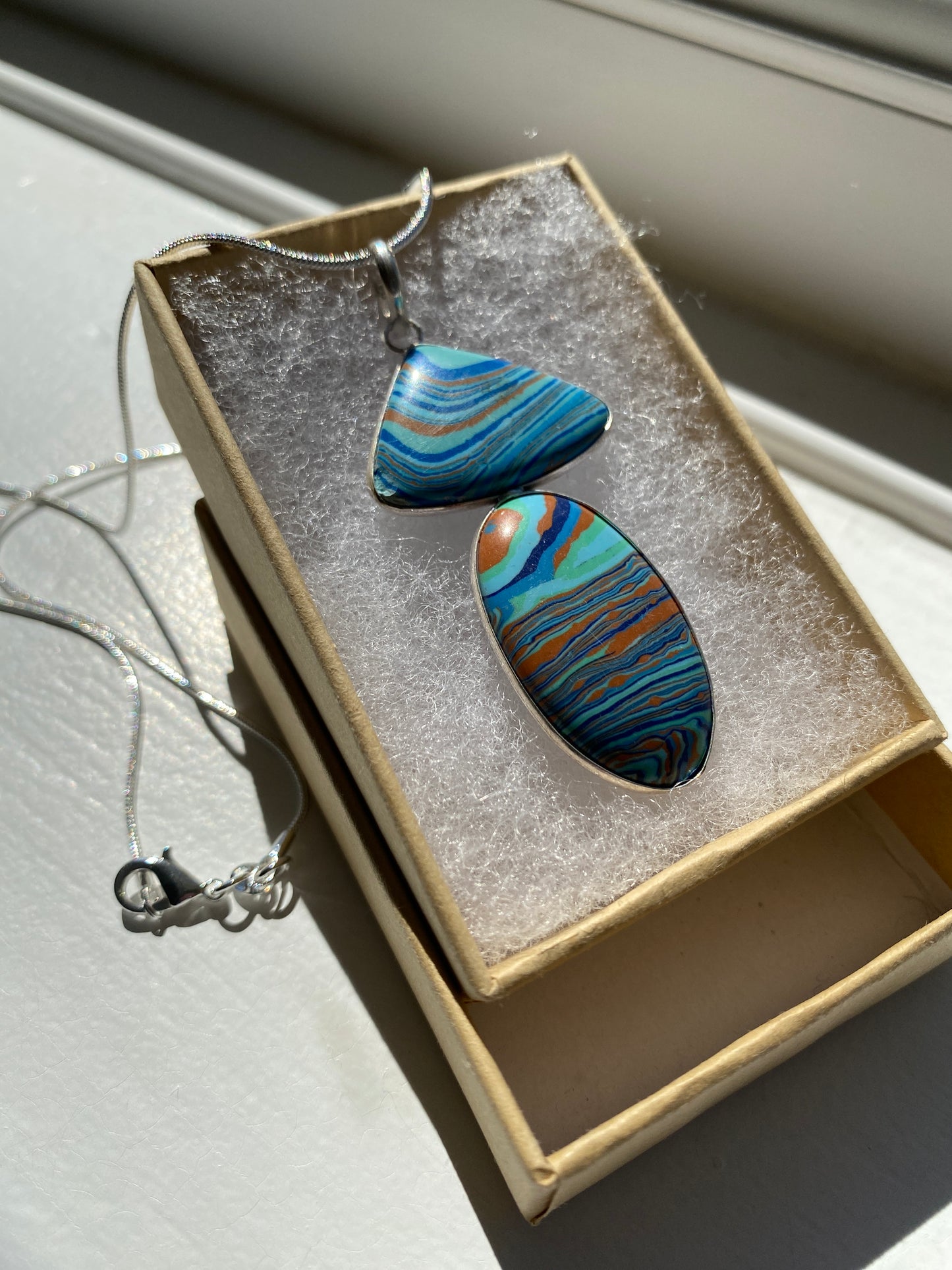 Detroit Agate Pendant Necklace