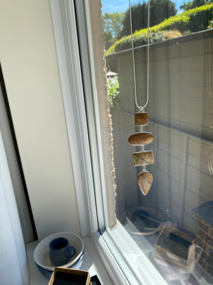 Picture Jasper Pendant Necklace