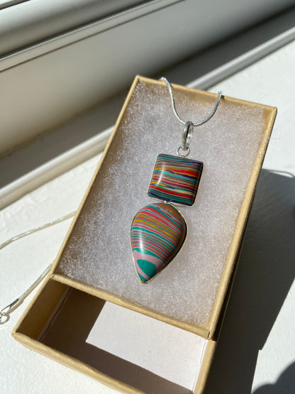 Fordite Pendant Necklace