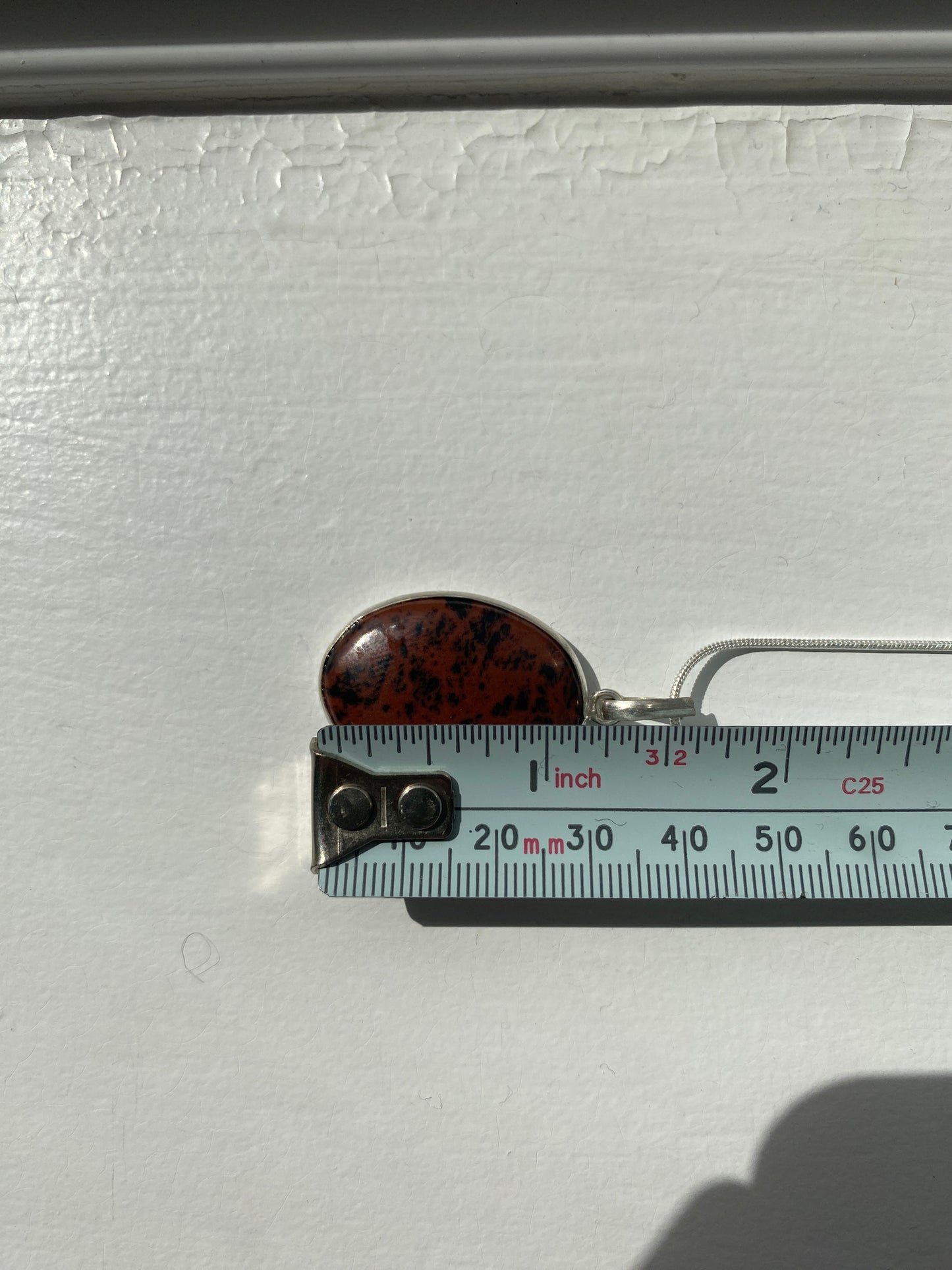 Mahogany Jasper Oval Pendant