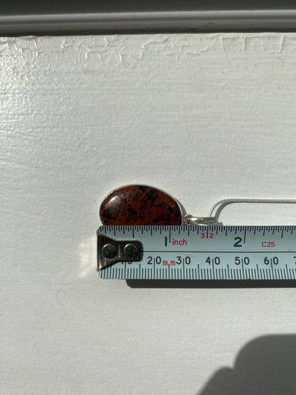 Mahogany Jasper Oval Pendant