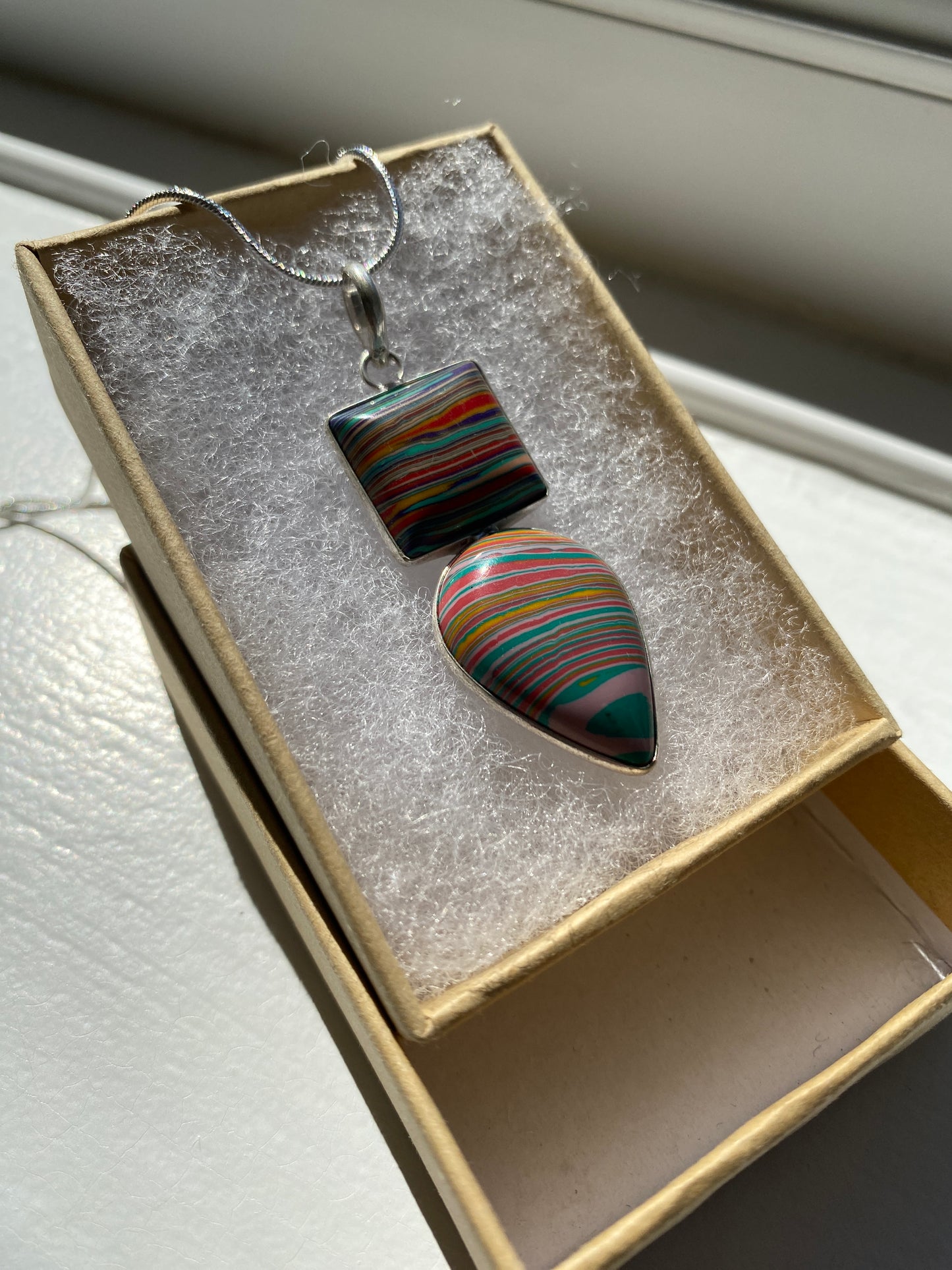 Fordite Pendant Necklace