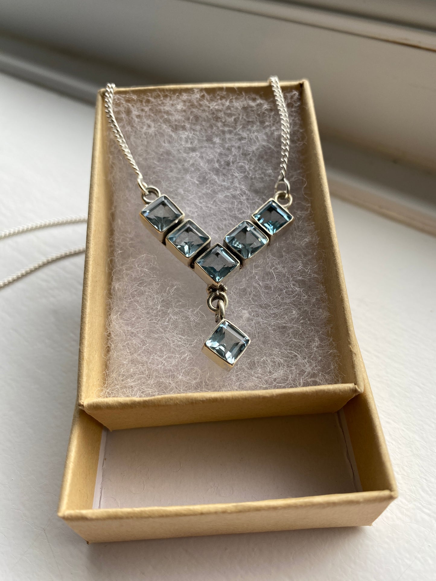 Blue Topaz & Silver Necklace