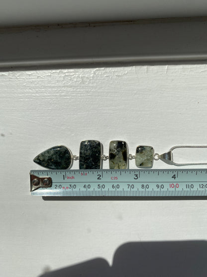 Labradorite Silver Pendant Necklace