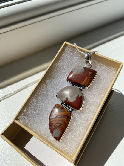 Picture Jasper Pendant Necklace