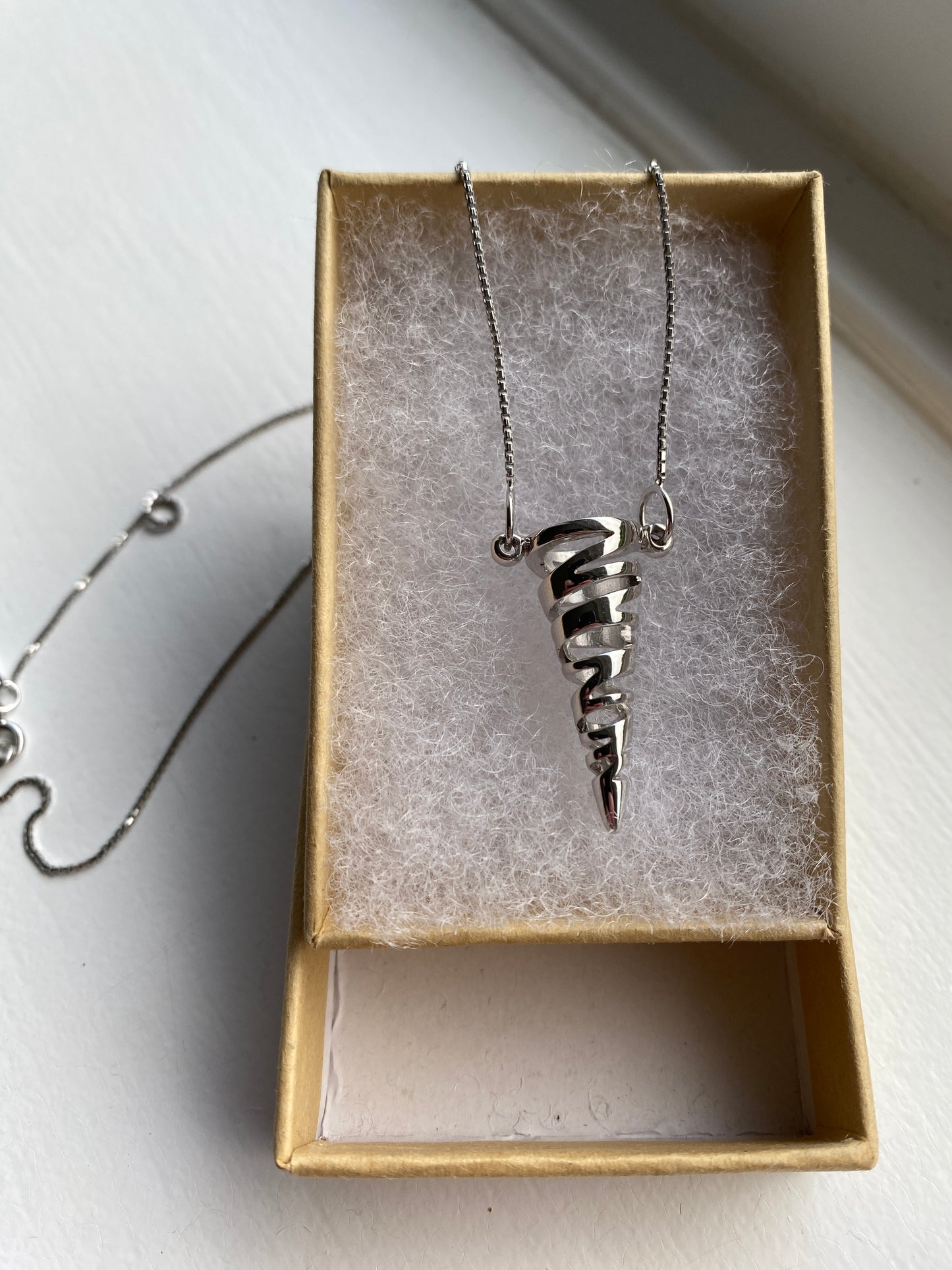 Silver Typhoon Pendant Necklace