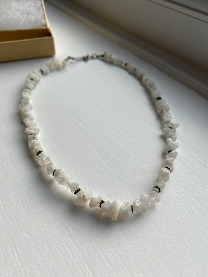 White Quartz & Silver Necklace