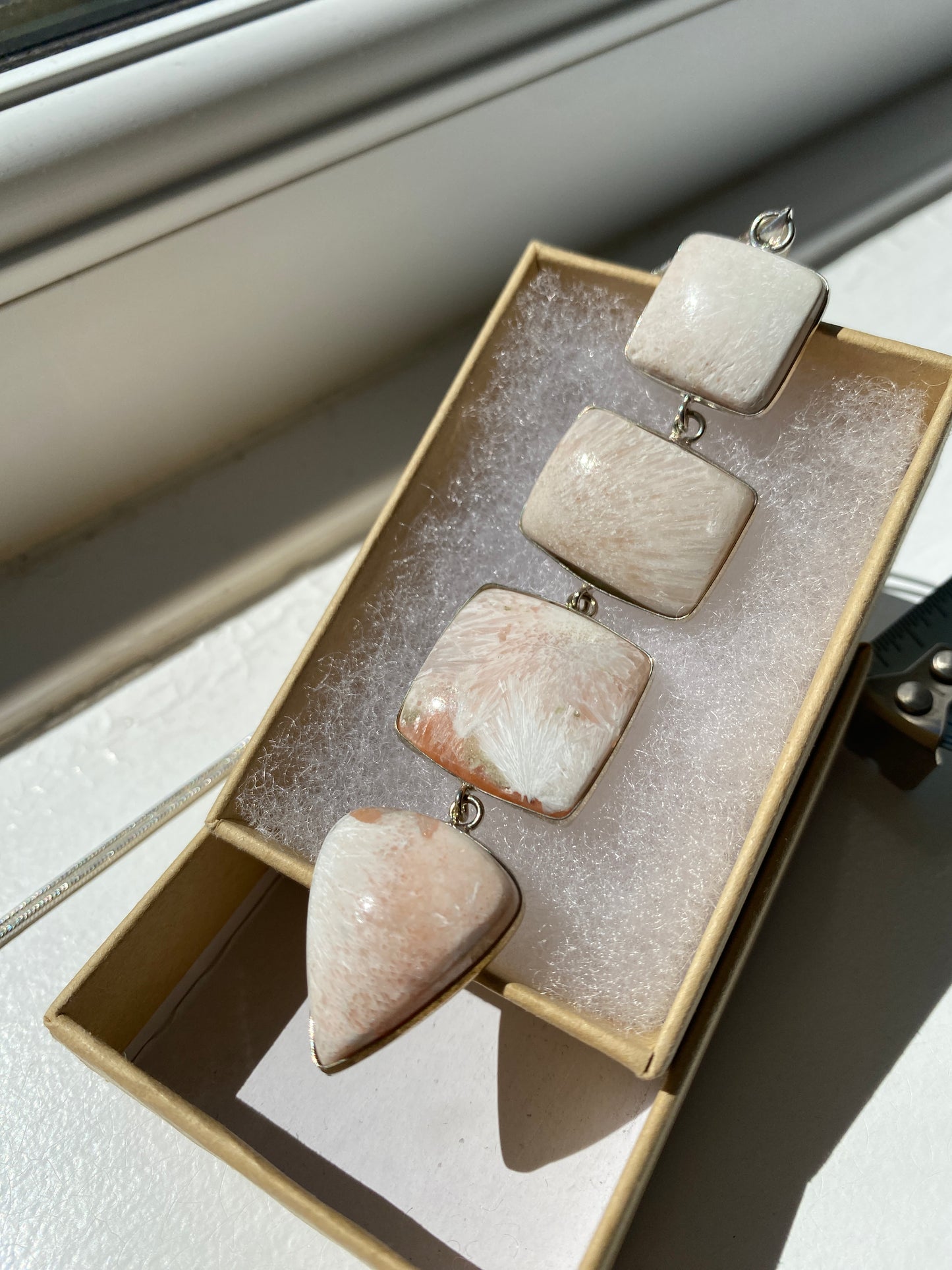 Fossil Coral Pendant Necklace