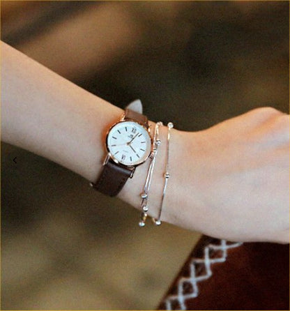 Three-Layer Beaded Silver Bracelet
